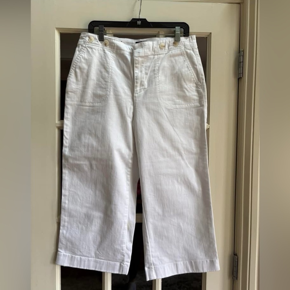 NWOT Talbots White Wide Leg Jeans